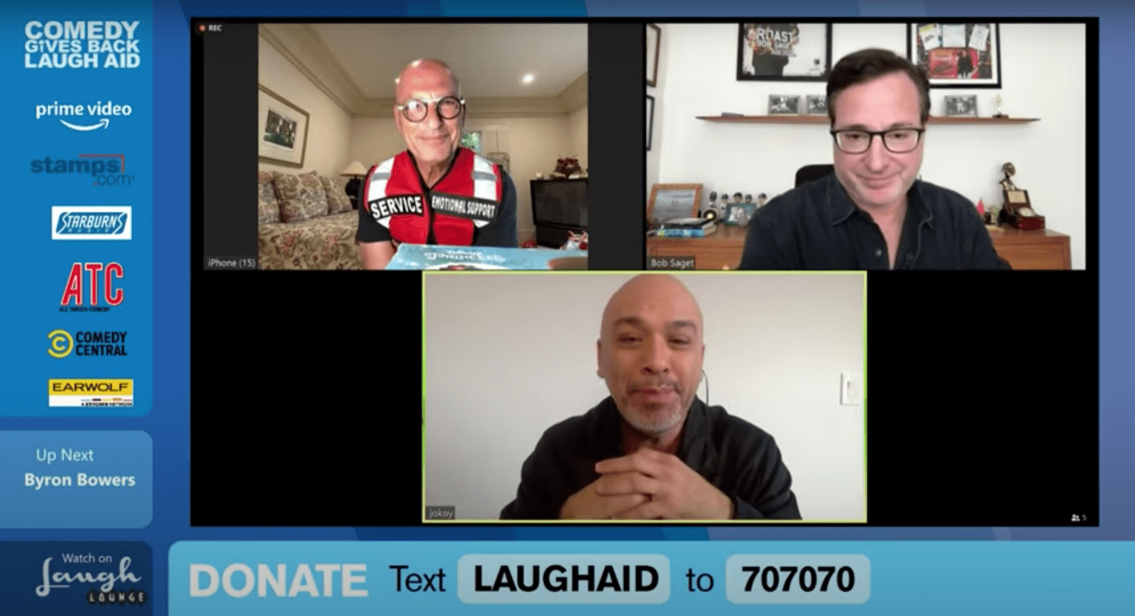 Famous Comedians on Zoom Donation Call